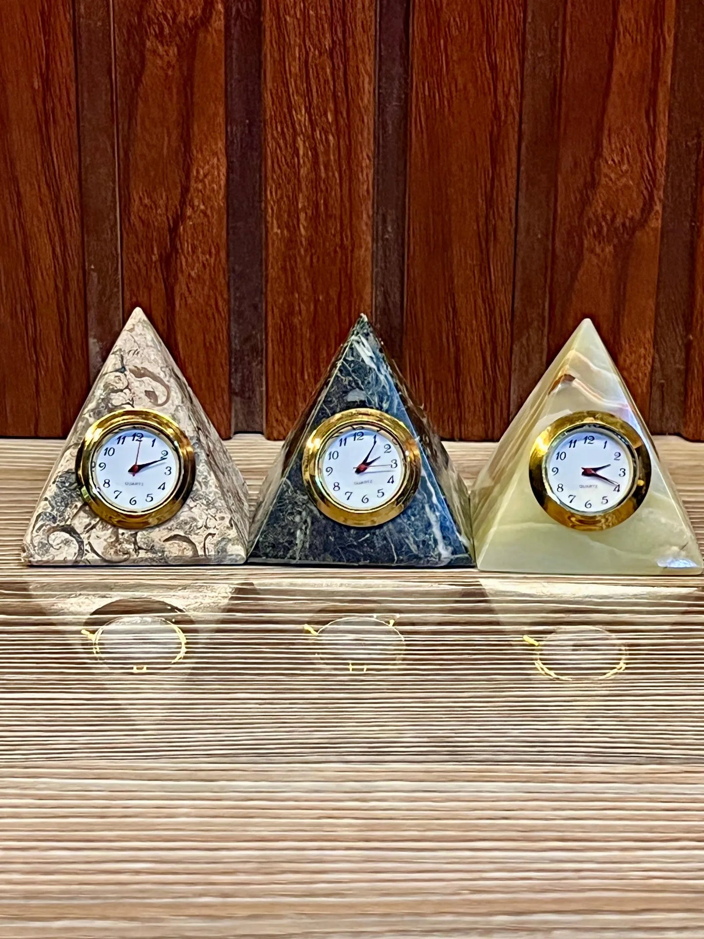 Onyx Marble Pyramid Watch