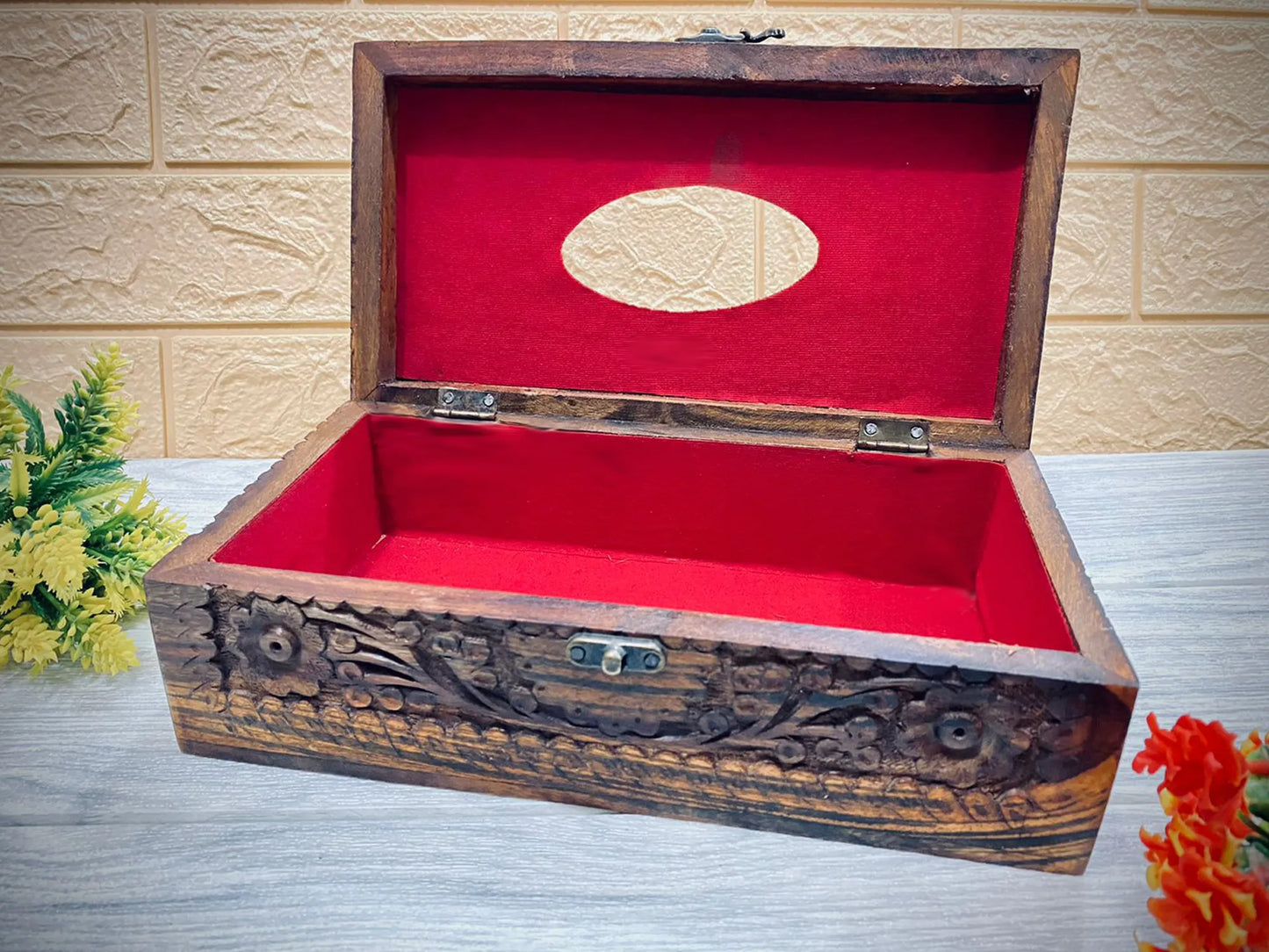 Handcrafted Wooden Tissue Box Holder – Elegant Rectangular Décor Cover  Short Description (Shopify):